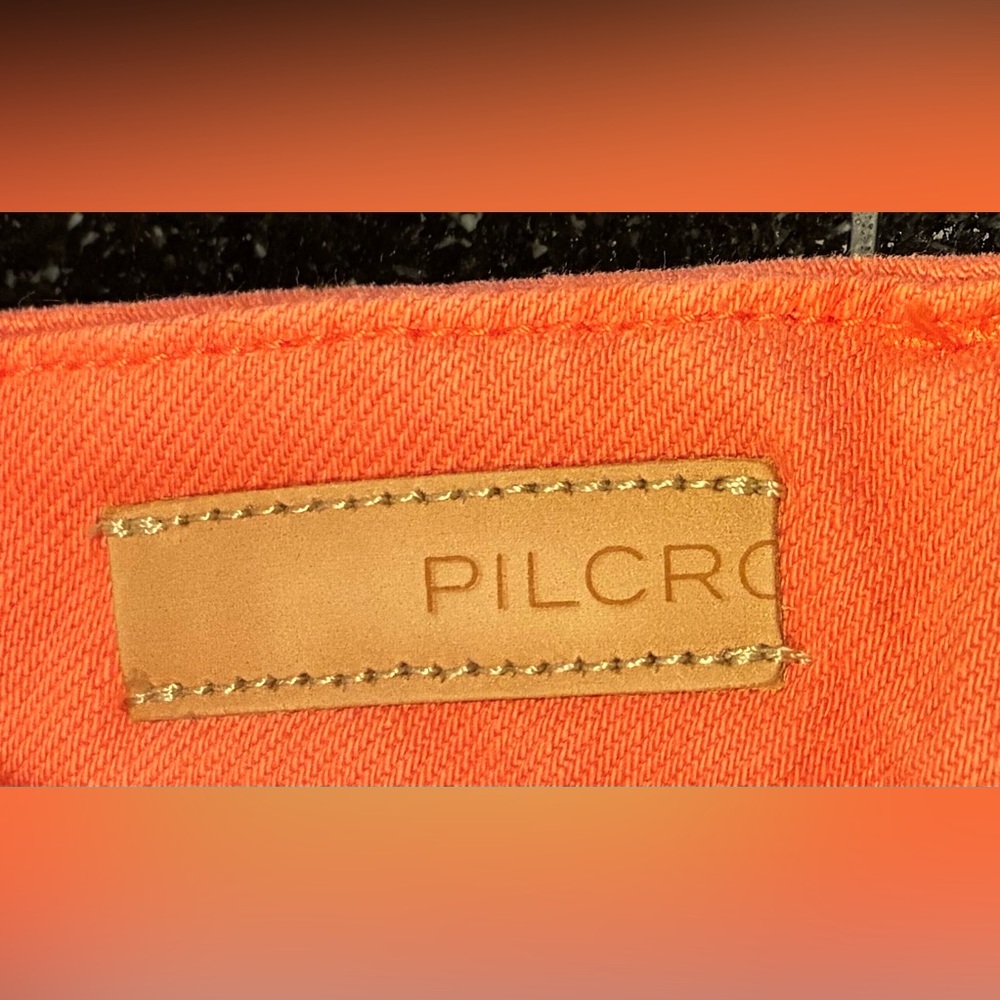 Anthropologie Pilcro Pants The Skipper Side Zip Wide Leg Coral SZ. 30 NWT - Picture 3 of 16